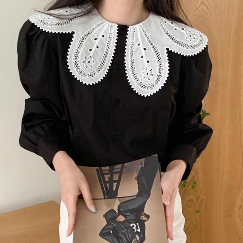 SUXI MỚI Áo sơ mi nữ tay dài phong cách Hàn Quốc dễ phối đồ