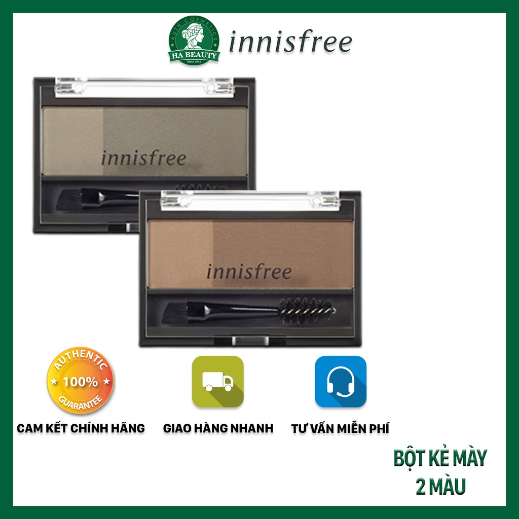 Bảng phấn bột kẻ chân mày 2 màu innisfree Twotone Eyebrow Kit 3.5g