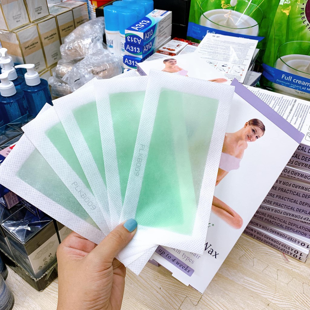 HỘP 10 MIẾNG WAX LÔNG DEPILATORY CHO TAY, CHÂN, BODY, BIKINI | BigBuy360 - bigbuy360.vn