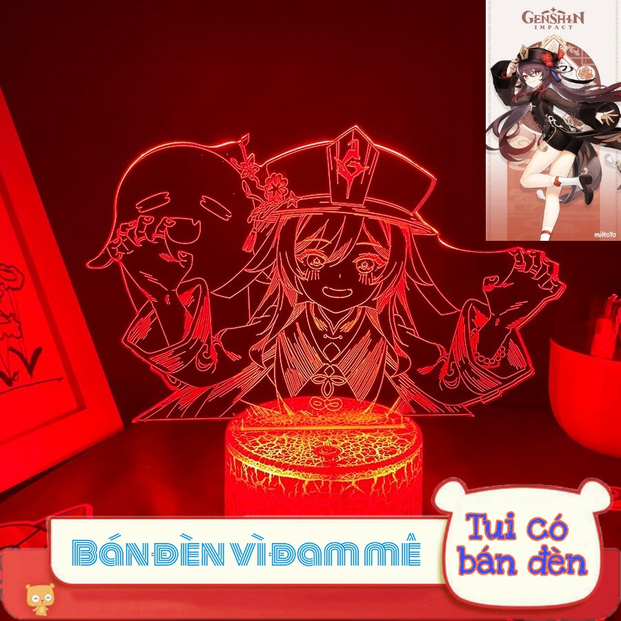 Đèn Led 3D USB Genshin Impact- Hutao 5