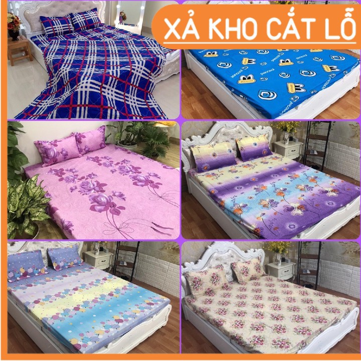 [1m6x2m] Xả kho thu hồi vốn bộ 1 drap 2 vỏ gối nằm mẫu gấu LINE