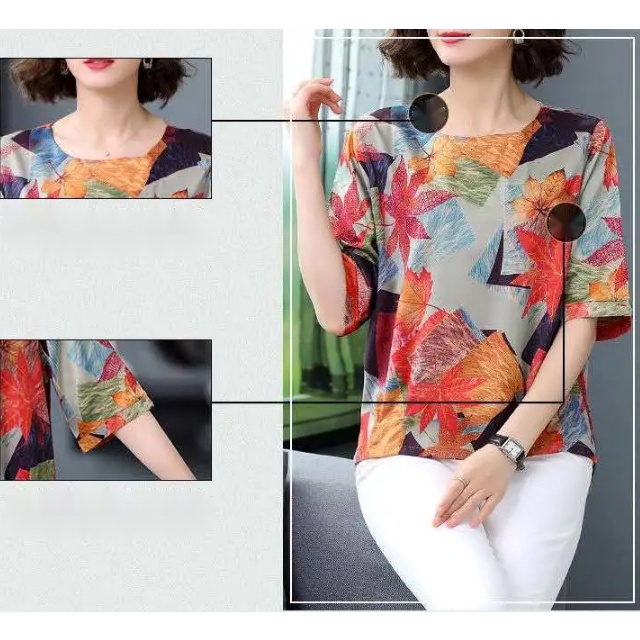 Áo Thun Tay Lửng Dáng Rộng Plus Size Thời Trang Cho Nữ