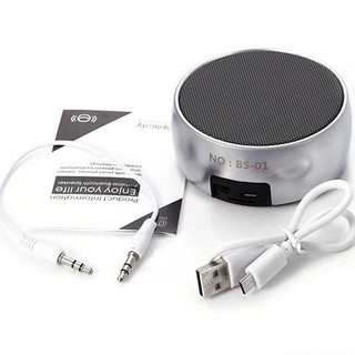Loa bluetooth vỏ nhôm akus bs01 bảo hành 12 tháng 1 đổi 1