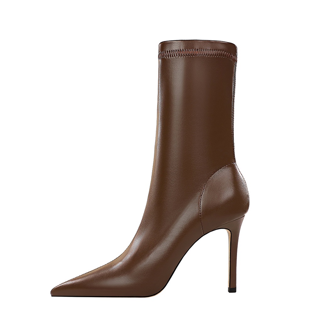 Giày bốt cao gót BIGTREE Mall-315-12 mũi nhọn phong cách doanh nhân thời trang cho nữ