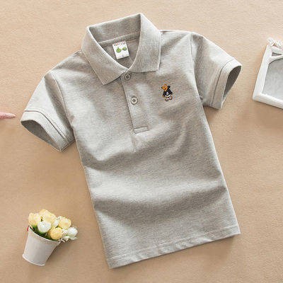 Chàng trai, Tay áo ngắn, Áo phông, Mùa hè, 2020 Mới, Trang phục trẻ em, Áo sơ mi Polo một nửa tay áo, Top, Kỹ năng màu t