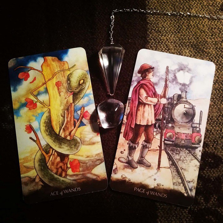 Bài tarot of the little prince cao cấp tặng thảm, túi đựng bài tarot và đá thanh tẩy