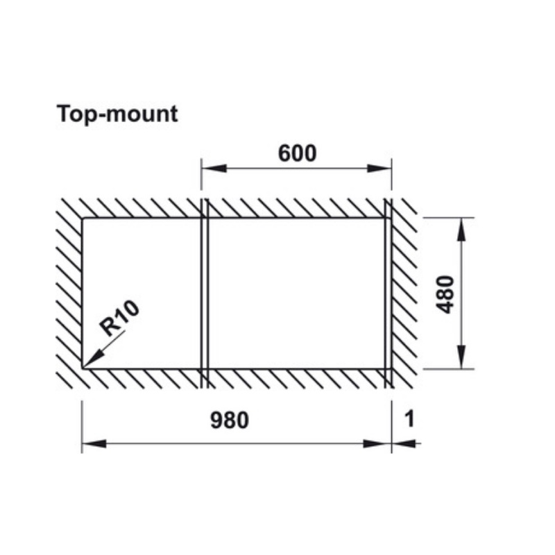 Chậu Rửa Chén Hafele HS20-GED1S60 - Lắp Nổi/Âm - Ngang 100cm
