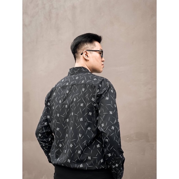 [Bigsize &lt;130kg] Áo sơ mi nam tay dài NY, sơ mi họa tiết nam Maltrik cỡ lớn