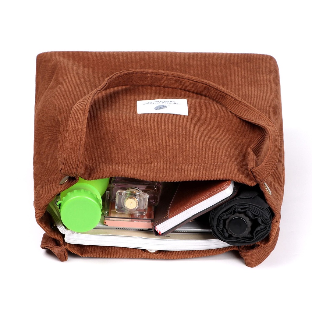 Túi tote đeo vai bằng vải nhung cỡ lớn nhiều màu thời trang cho nữ