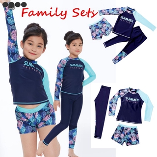Bộ đồ bơi áo tay dài + quần short cho bé trai & gái