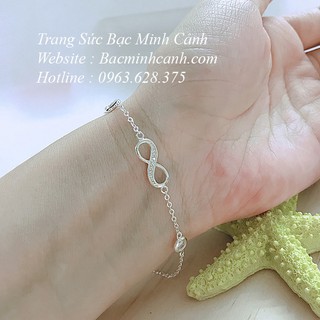 Lắc tay bạc Infinity họa tiết vô cực