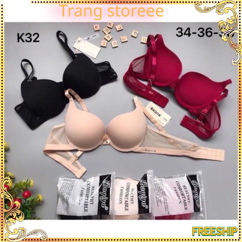 ❤️FREESHIP❤️ Áo Lót Đúc Siêu Nâng Đẩy Đệm Dày Quai Lưng Lưới K32 Trang Storeee