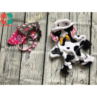 Bộ áo lông hình bò sữa