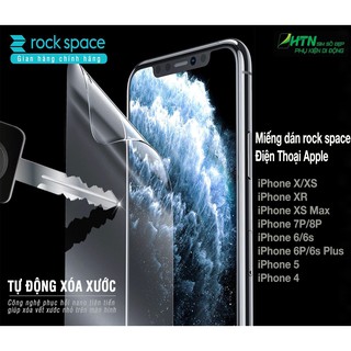 Miếng dán PPF iphone 4 5 6 7 8 X cao cấp rock space hydrogel trong suốt bảo vệ mắt, dán màn hình/ mặt lưng điện thoại