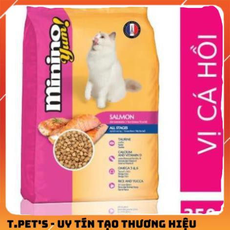 Thức ăn cho mèo Minino Yum Salmon 350gr/gói