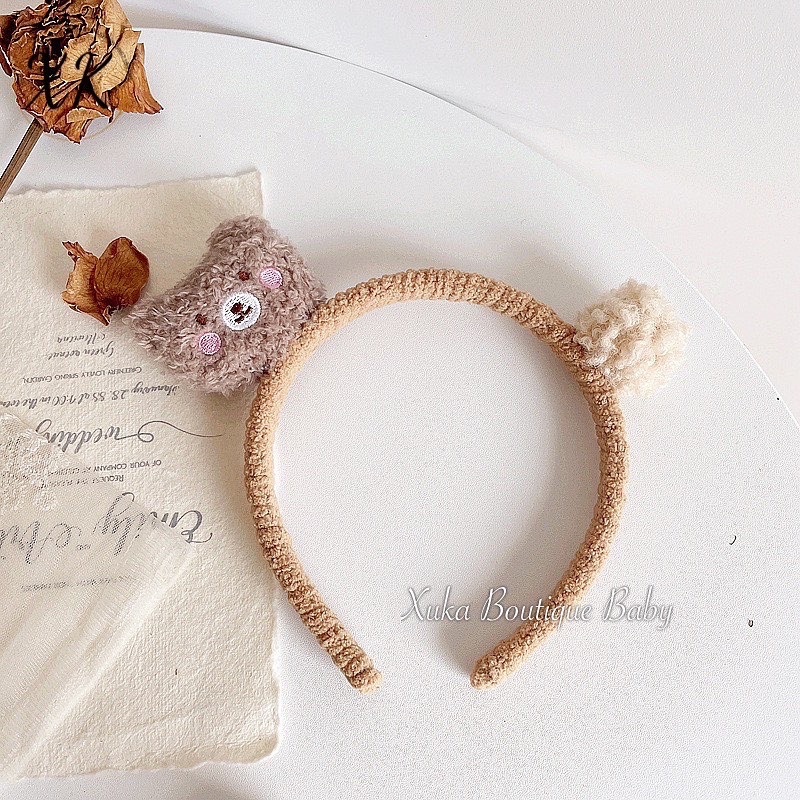 Bờm Cài Tóc Hình Gấu Thỏ Style Hàn Quốc Cho Bé, Phụ Kiện Cài Tóc Công Chúa Cao Cấp Bé Gái [ẢNH THẬT]