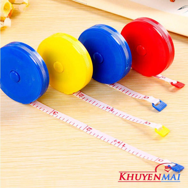 Thước cuộn mini may đồ nhỏ gọn 150cm – Thước dây rút đo quần áo