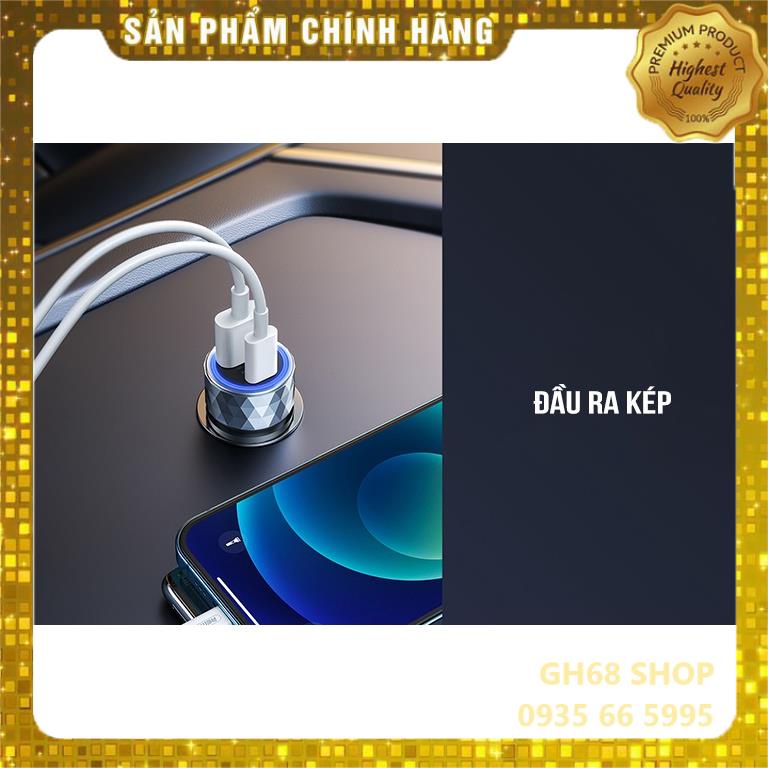 Củ sạc nhanh oto 2 cổng QC+PD 54W Remax RCC-237