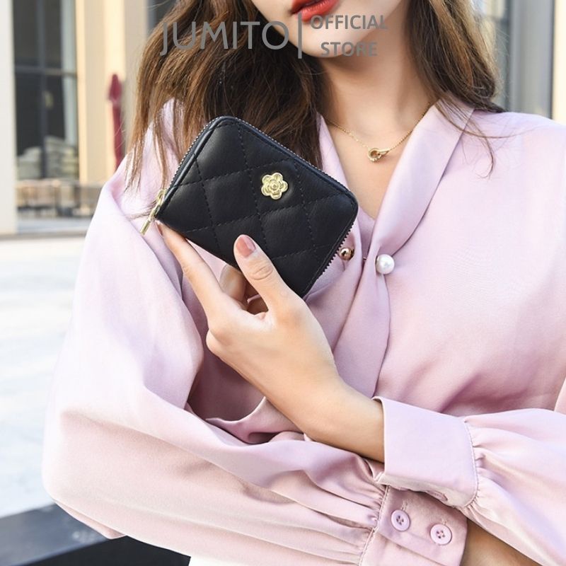 Ví nữ mini cầm tay nhỏ gọn nhiều ngăn chất da cao cấp JUMITO T1.047