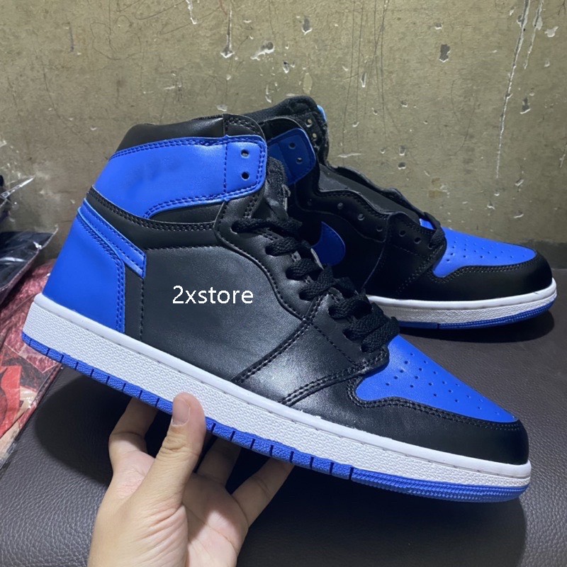 Giầy sneaker mid đen xanh biển hàng cao cấp Fullbox