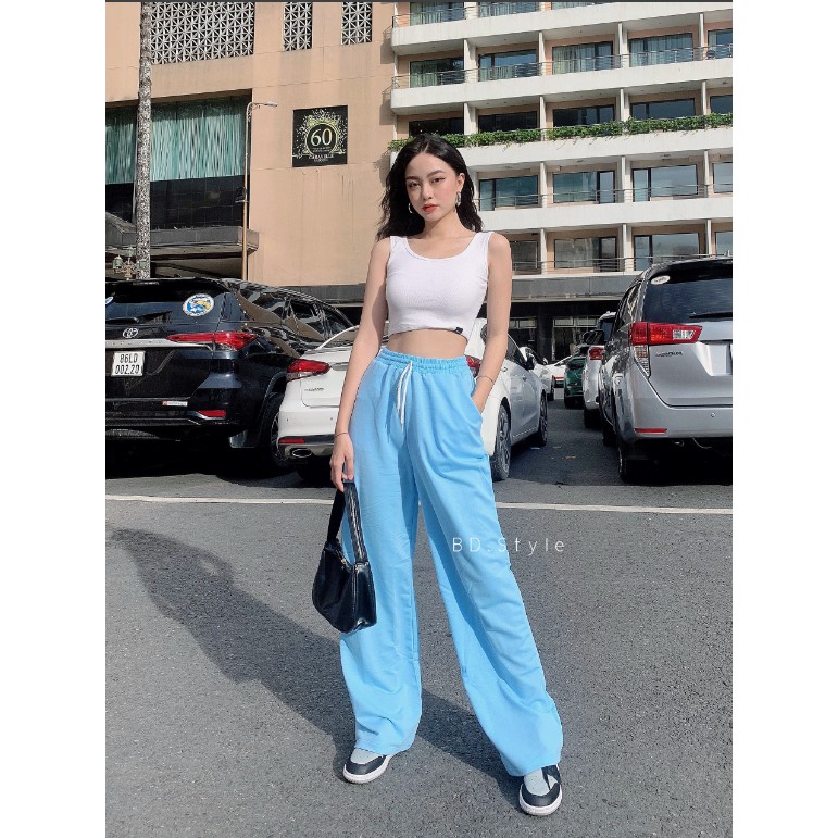 Quần Ống Suông Chất Nỉ Basic Form Rộng Culottes Siêu Xinh 💗 | BigBuy360 - bigbuy360.vn