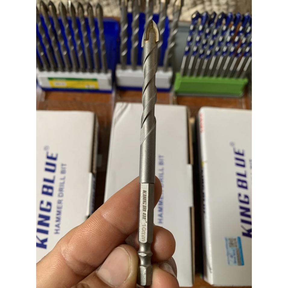 Mũi khoan đa năng , mũi khoan chữ thập King Blue 10ly khoan gạch men khoan bê tông khoan sắt chất lượng cao