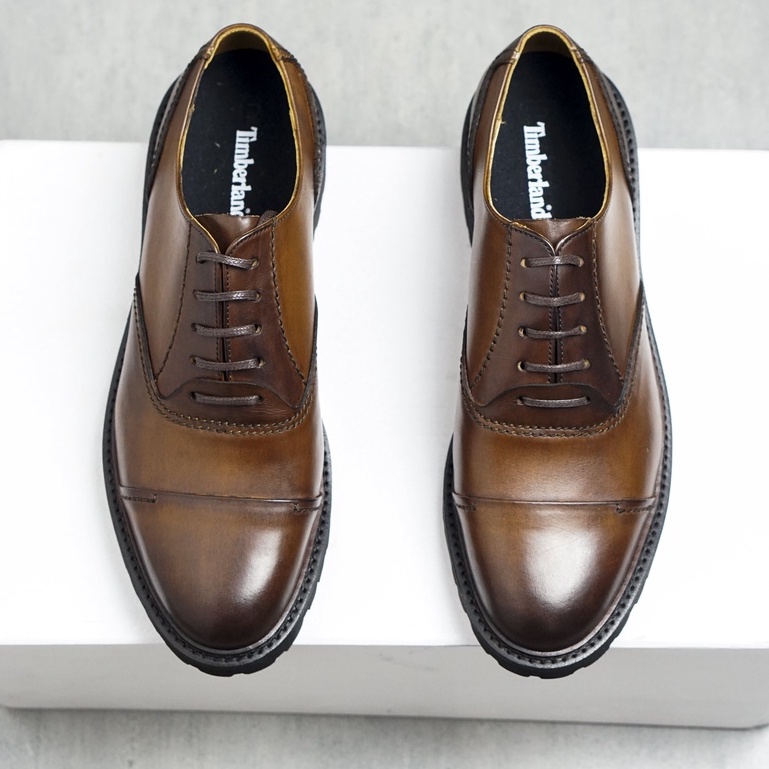 Giày da nam  công sở OXFORD đánh màu thủ công patina cánh dán da bò thật