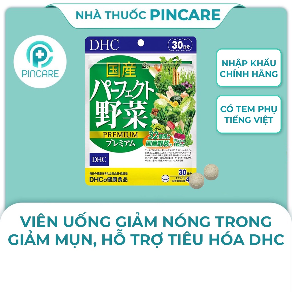 Vitamin tổng hợp DHC rau củ Nhật Bản 15 ngày, 30 ngày - Hàng chính hãng - Nhà Thuốc PinCare (XANH LÁ RAU CỦ)