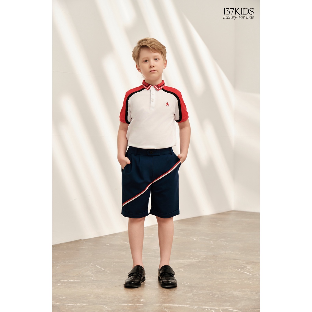 Áo polo cotton 137KIDS thiết kế năng động thoáng mát cho bé trai bé gái APL2222