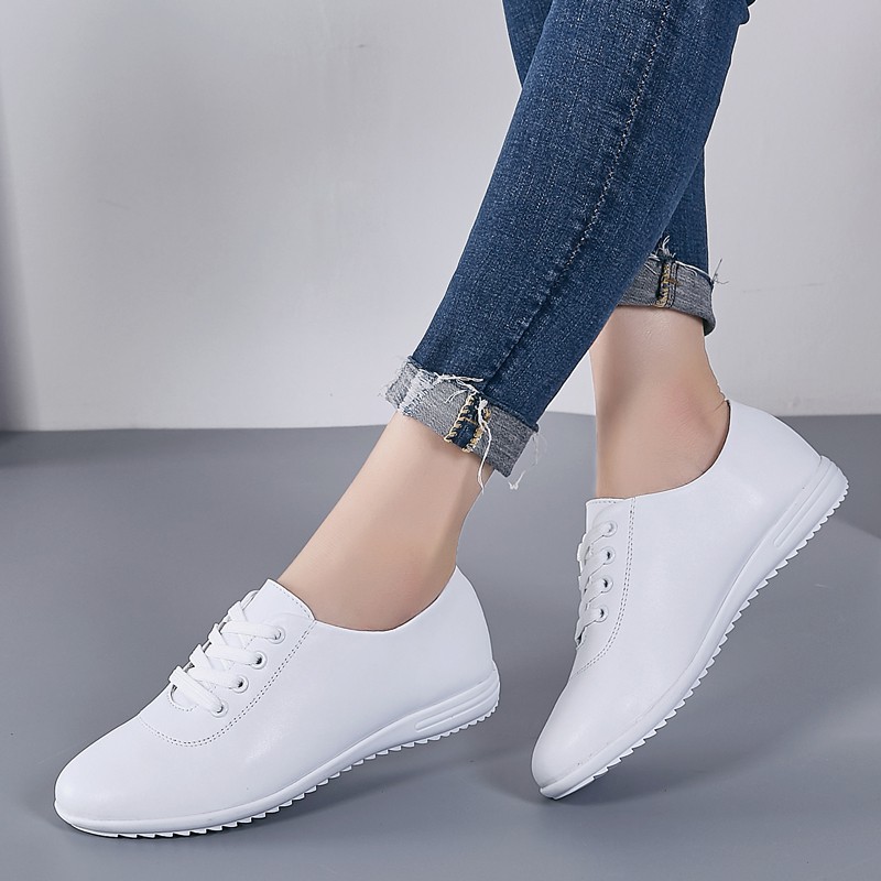 New leather single shoes forrest shoes white shoes