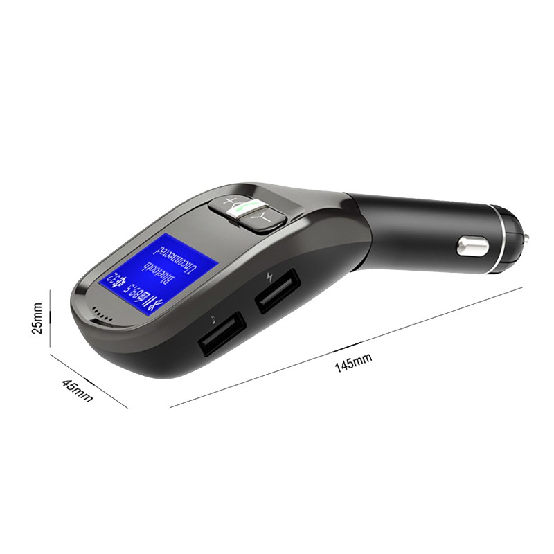 Car Bluetooth Fm Transmitter Mp3 Player Hands-Free Wireless Kit Usb Charging Interface Support Tf Card Usb Flash Driver