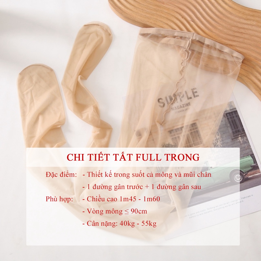 Quần tất tàng hình hàn quốc vỏ trắng - loại cao cấp mã FPT03