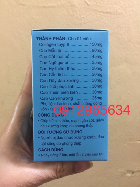 Kiện khớp tiêu thống Collagen của Học viện Quân Y hỗ trợ điều trị và phòng ngừa bệnh xương khớp viêm đa khớp dạng thấp