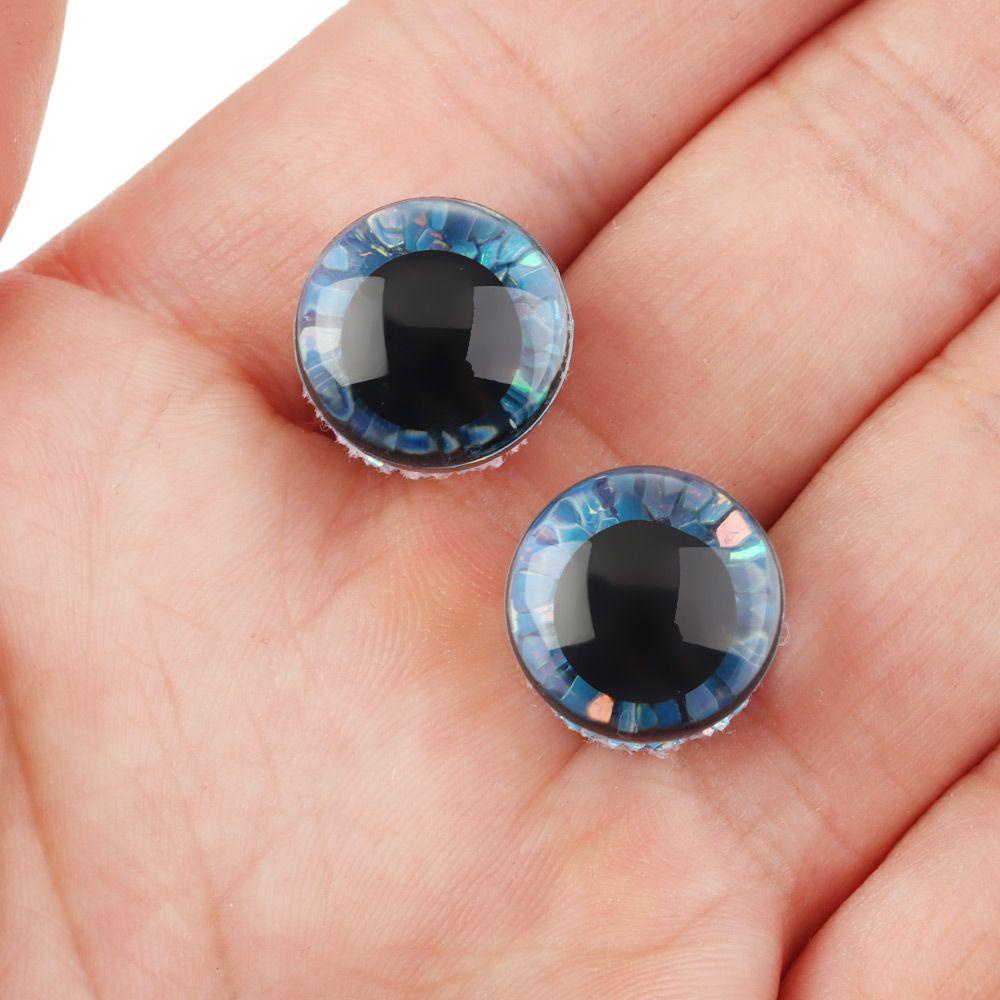 Mắt Thú Nhồi Bông Bằng Nhựa An Toàn 14/16/18/20/25mm Mắt 3D Có Vòng Đệm Cứng Nhiều Màu Sắc