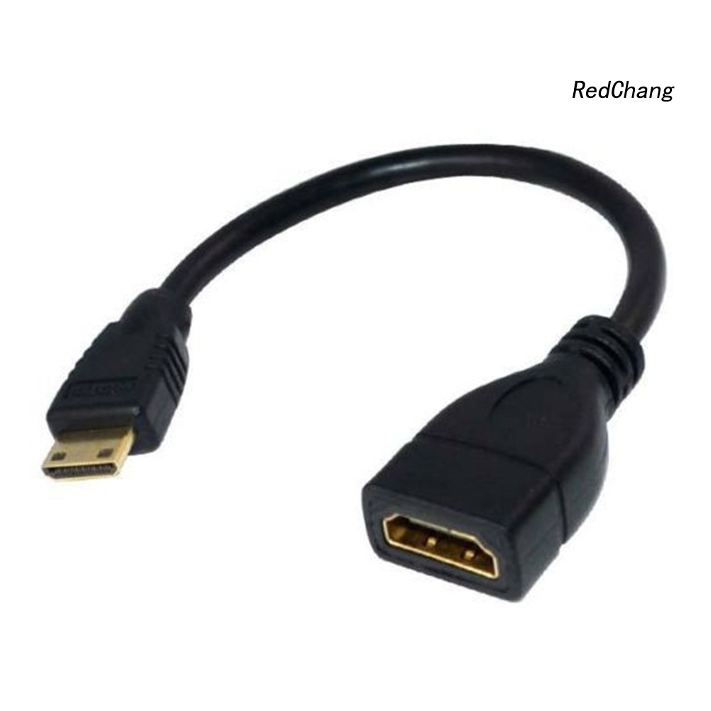 -SPQ- 1.4V Mini HD 1080P HDMI Female to Male Adapter Converter Cable for Projector