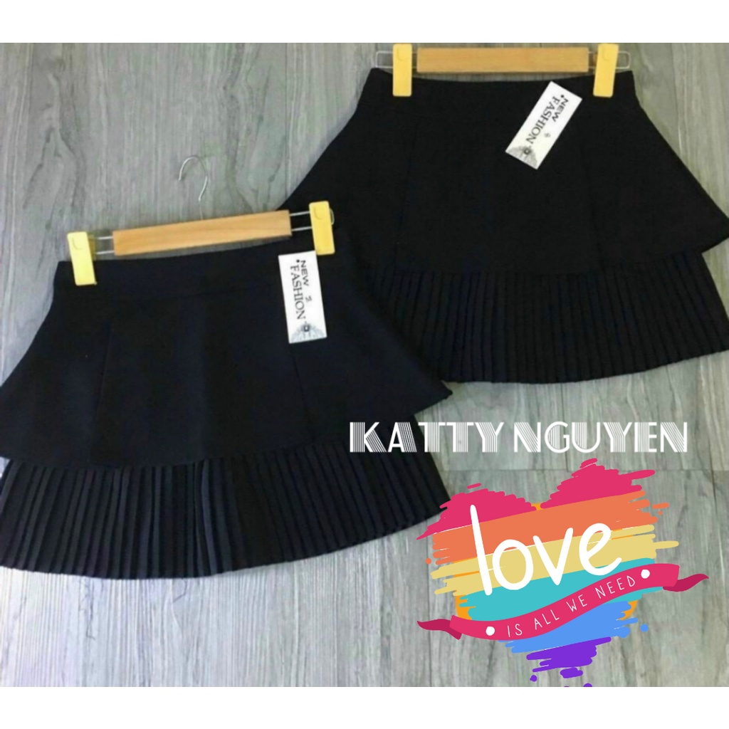 Chân váy ngắn xếp li 2 tầng KT252 | BigBuy360 - bigbuy360.vn