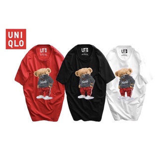  Áo thun UNIQLO Bear Mask vải thun 4 chiều co giản thấm hút tốt logo in không bong tróc   BG HOUSE   