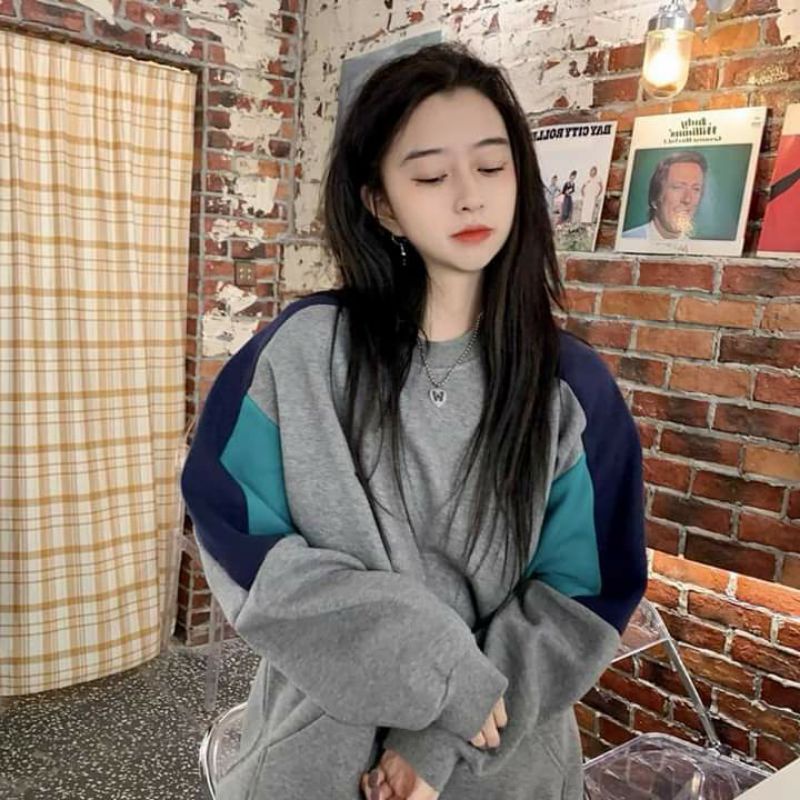 Áo sweater nỉ bông form rộng cổ tròn🐮