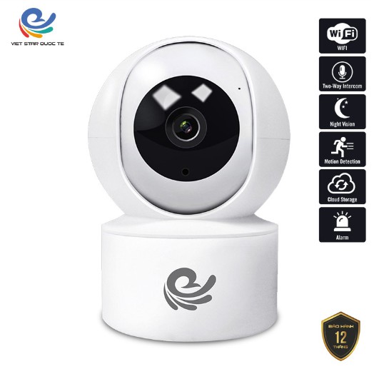 Camera Wifi  IP Quan Sát Trong Nhà Camera An Ninh Việt Star Quốc Tế CC2021 - 2.0 (1080FullHD) Khả Năng Lưu Trữ Cao