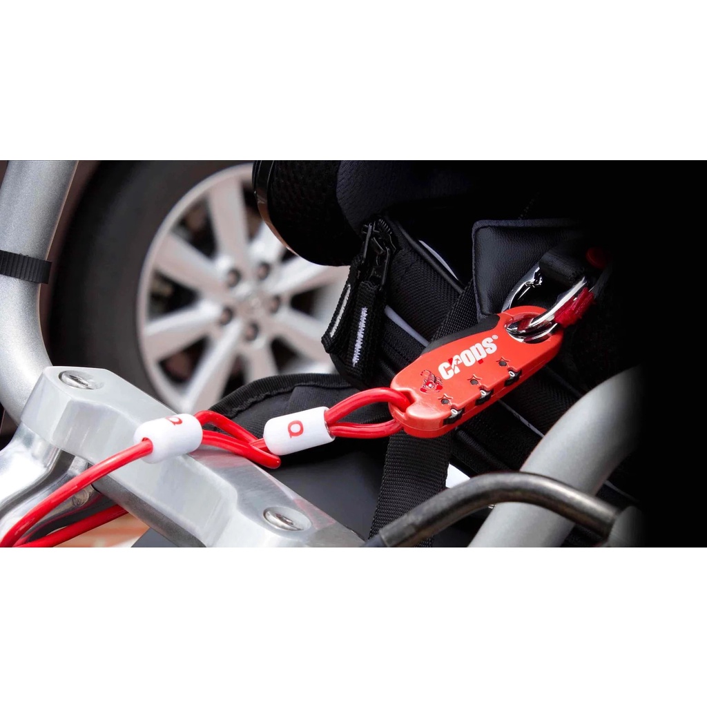 Khóa mũ bảo hiểm chống cắt chính hãng Crops Nhật Bản dây cáp thép phi 4mm chuyên dùng Arai Shoei HJC AGV Harley Triumph
