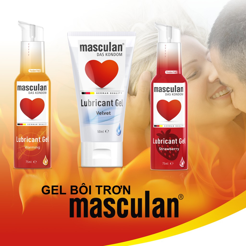 Gel Bôi Trơn Cao Cấp Masculan - Nồng Ấm - Kích Thích Khi Quan Hệ - Gốc Nước - Không Chất Bảo Quản - An Toàn - 75Ml