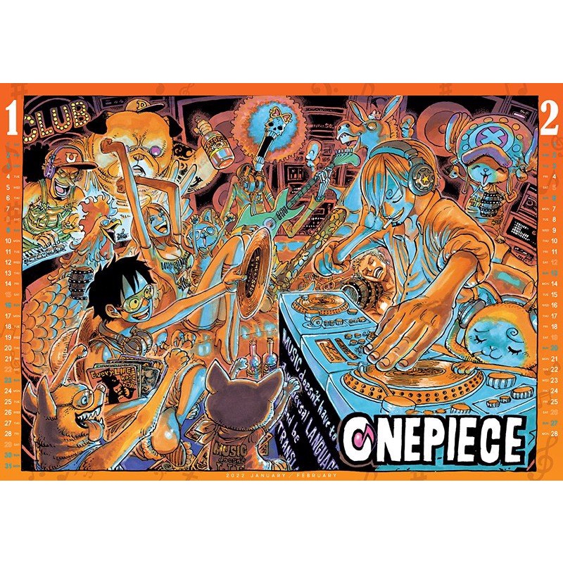 LỊCH TREO TƯỜNG ONE PIECE 2022