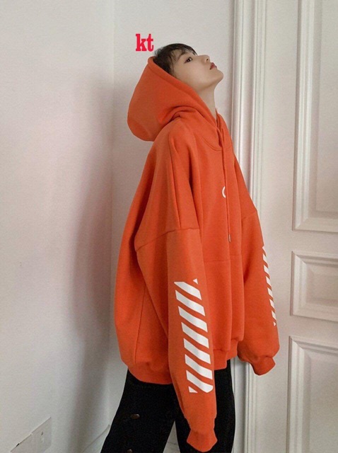 Áo hoodie nỉ mũ off in tay