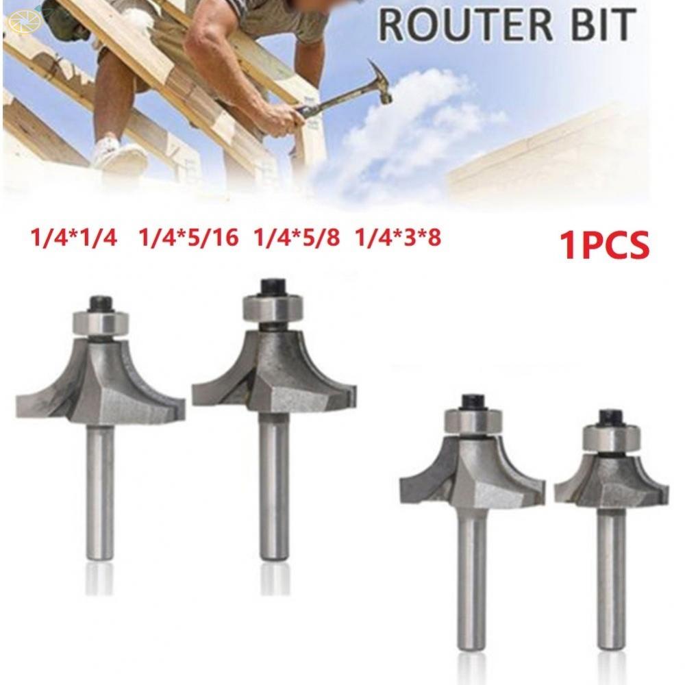 Mũi phay tròn đường kính 1/4\" 2 rãnh chuyên dụng cho thợ mộc