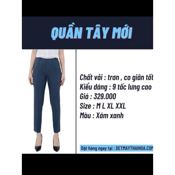 Quần 9 tấc thái hòa ly chìm vải co giãn tốt có size đại