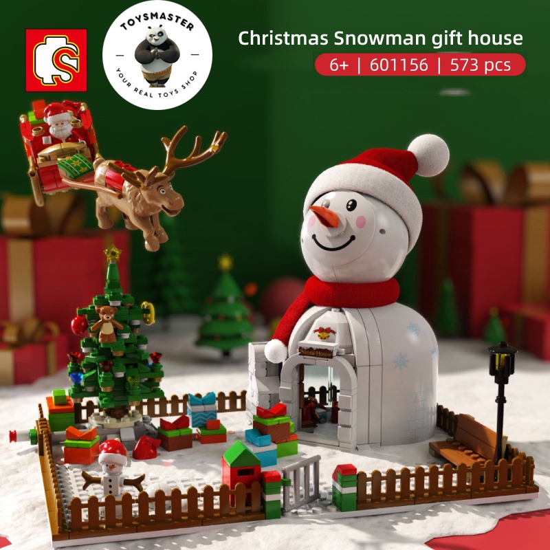 Đồ Chơi Lắp Ráp Kiểu LEGO Giáng Sinh Ngôi Nhà Người Tuyết Của Ông Già Noel No.601156 573 PCS,Qùa Tặng Noel Giáng Sinh