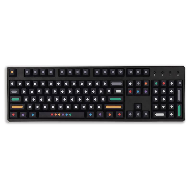 Set 136 nút phím chấm đen/ chấm trắng bằng PBT phù hợp cho bàn phím 61/64/68/87/96/98/104