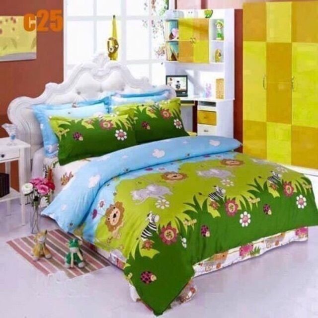 Set 5 món ga gối poly cotton Hàn Quốc