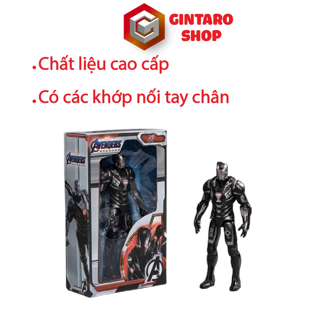 Mô hình Iron Man War Machine cao cấp , Đồ chơi mô hình người sắt đen iron man GINTARO SHOP