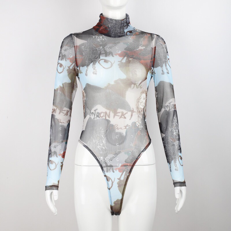 Áo Bodysuit Mùa Thu In Họa Tiết Voan Lưới Cá Tính Phối Layer Inwear - 𝑩𝒆𝒂𝒕𝒓𝒊𝒙 𝑩𝒐𝒅𝒚𝒔𝒖𝒊𝒕 | BigBuy360 - bigbuy360.vn